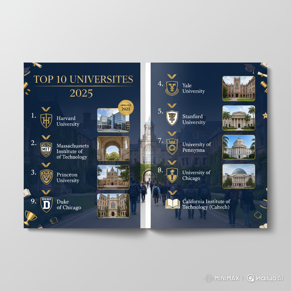 Top 10 Universities in the U.S. 2025 – Updated Ranking and Guide